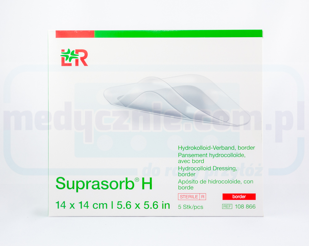 Suprasorb H Pansament hidrocoloid autoadeziv 14 * 14cm frontieră 1pc